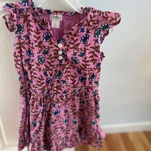 Crewcuts Pink and Teal Floral Kids Dress